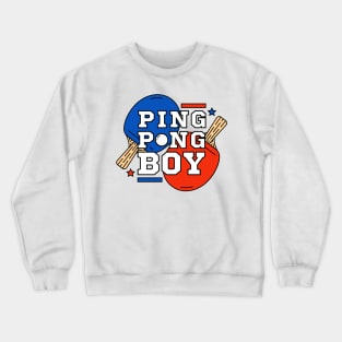 Ping Pong Boy - Sports Table Tennis Club for Boys Men Crewneck Sweatshirt